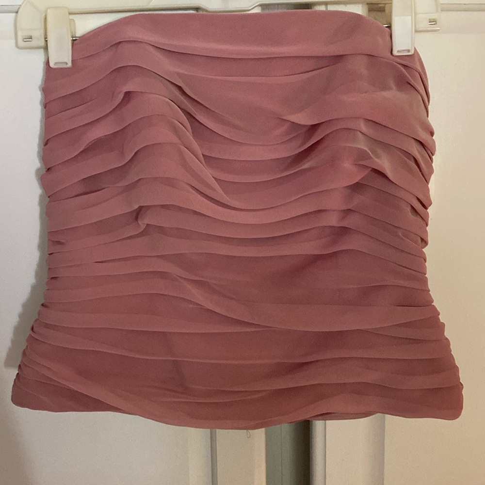 Michaelangelo Mauve Rouched Blouse Back Zipper Size 8